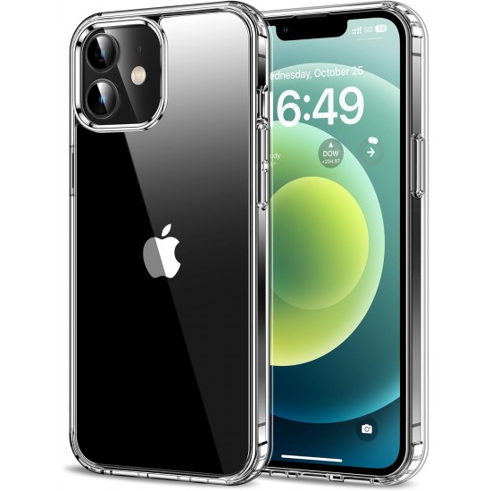 HOOMIL Case for iPhone 12 and iPhone 12 Pro 6.1-Inch, Non-Yellowing, Drop Protection, Anti-Scratch Transparent Hard Back Phone Cover - Crystal Clear