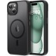 HOOMIL for iPhone 15 Case Compatible with Magsafe, 10FT Drop Resistant, Magnetic Translucent Matte Back, Shockproof Phone Cover - Black