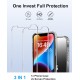 HOOMIL for iPhone 13 Case with 2-Pack Tempered Glass Screen Protector Film, Non-Yellowing, Drop Protection, Anti-Scratch Transparent Hard Back Phone Cover (6.1-Inch) - Crystal Clear