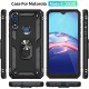 HOOMIL Armor Case for Moto E 2020 with 2 Pcs Tempered Glass Screen Protector 